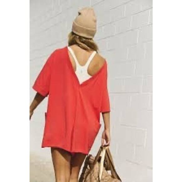 Free People Movement Hot Shot Tee Romper in Winterberry New Size Small - Picture 2 of 7